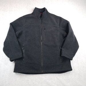 L.L. Bean Wool Blend Size L Full Zip Up Jacket Dark Grey